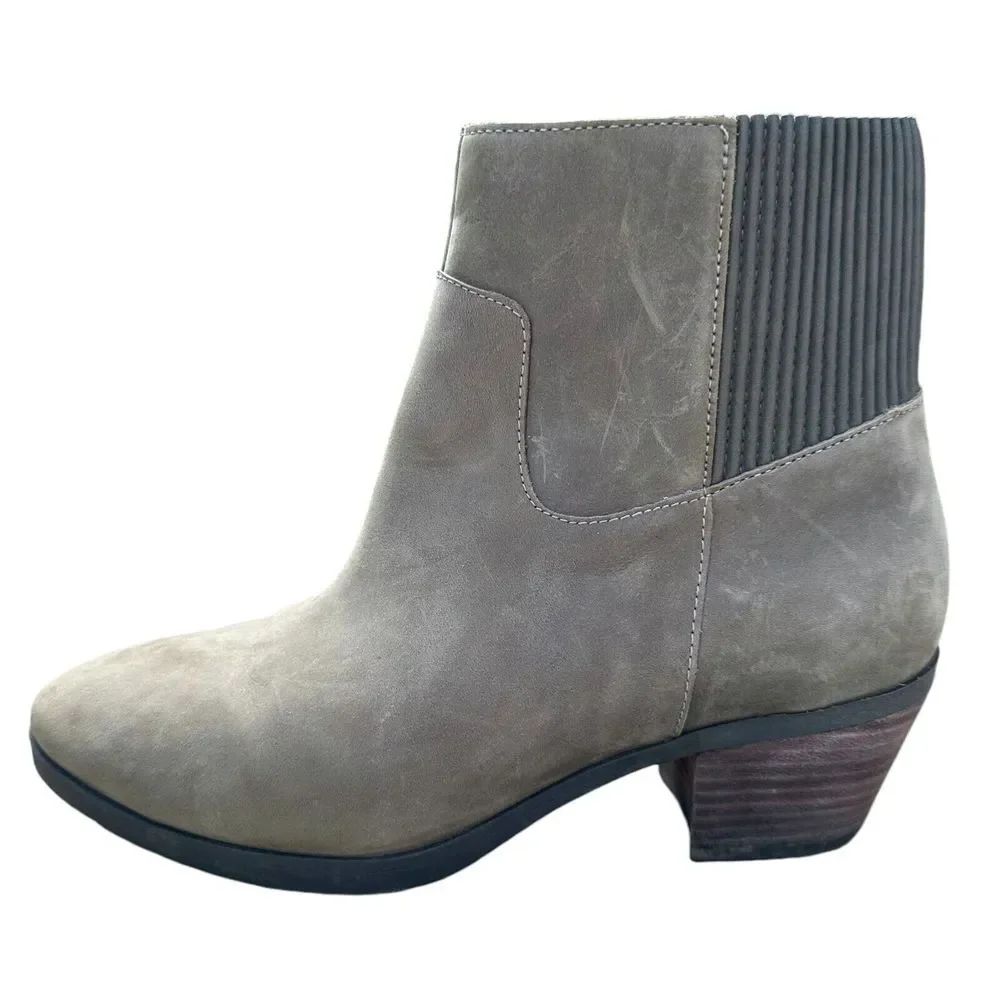 Vionic Womens Size 7M Green Shantelle Ankle Boots Waterproof Nubuck Leather - Picture 1 of 9